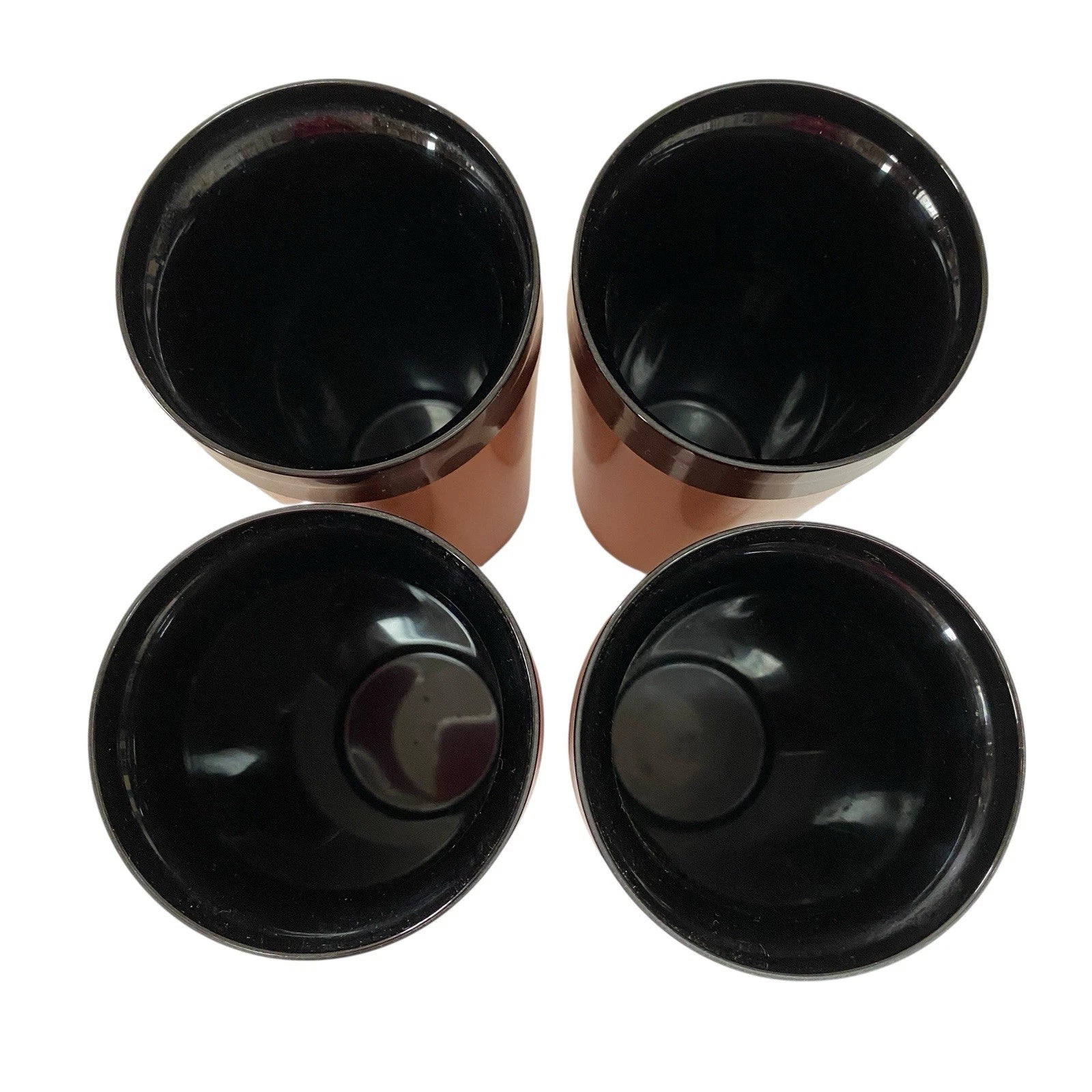 Lot Of 4 Vintage NFC Insulated Tumblers Copper with Black 12 Oz Cups 6 1/2” Tall | eBay