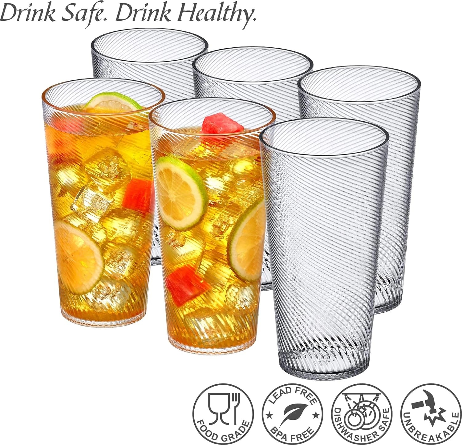Amazing Abby Breeze - 30-Ounce Plastic Tumblers (Set of 6), All-Clear Reusable C | eBay