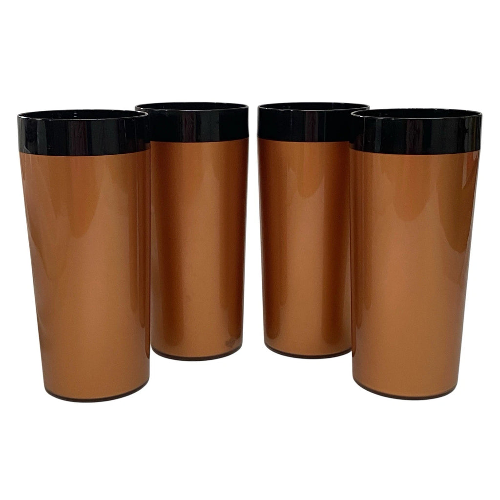 Lot Of 4 Vintage NFC Insulated Tumblers Copper with Black 12 Oz Cups 6 1/2” Tall | eBay