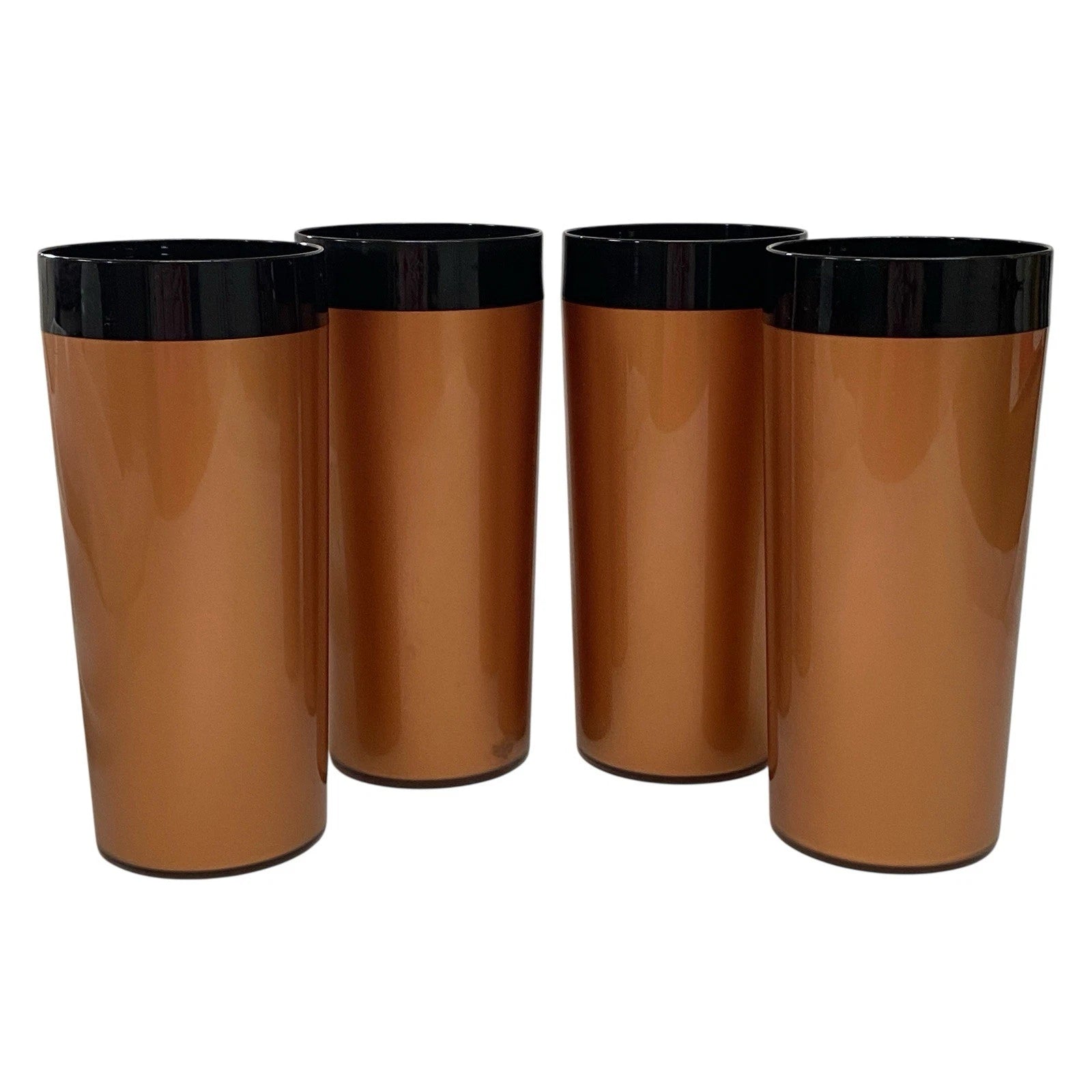 Lot Of 4 Vintage NFC Insulated Tumblers Copper with Black 12 Oz Cups 6 1/2” Tall | eBay