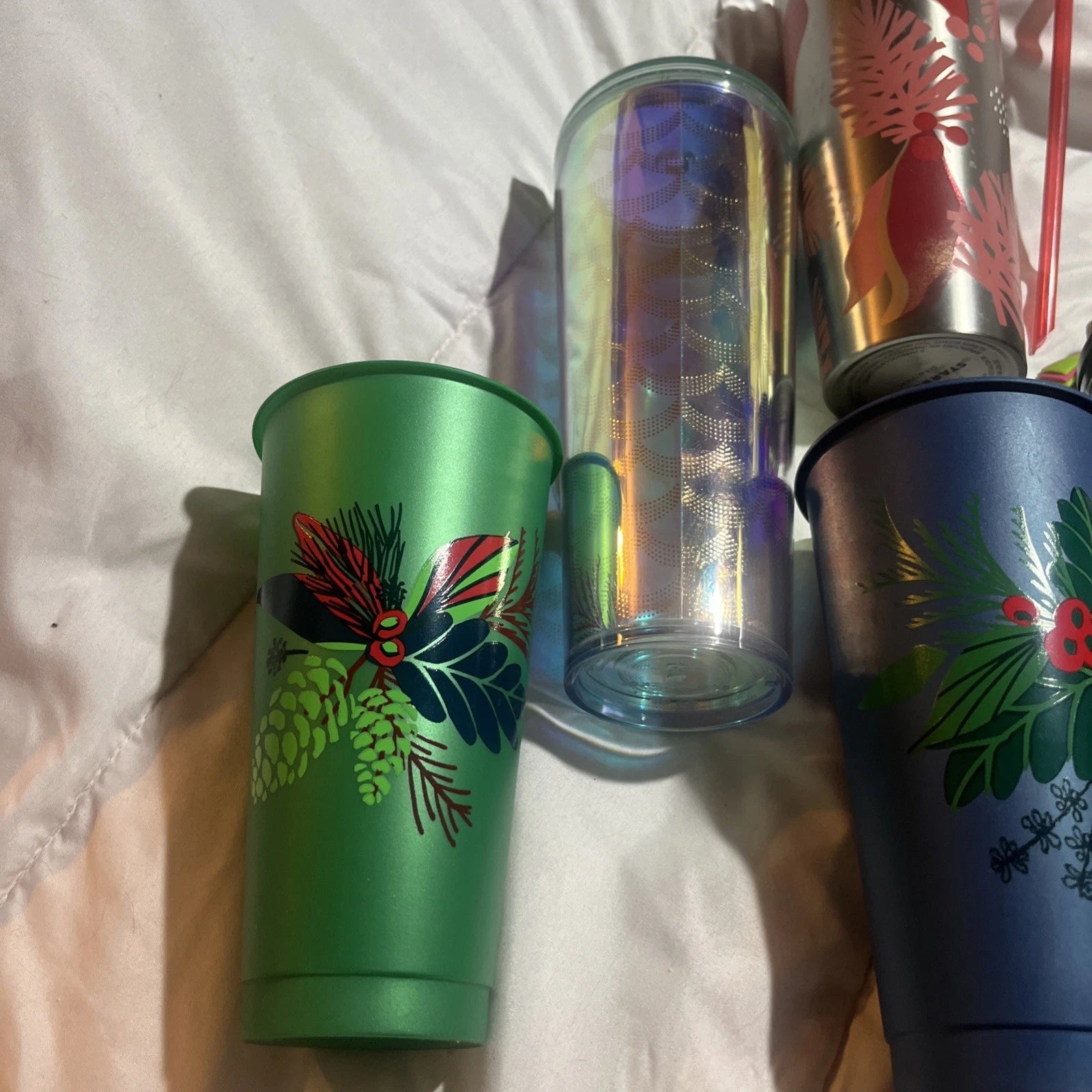 Starbucks Tumbler Cups Various Holiday Styles LOT W/ 24 oz Sparkle (6) Collector | eBay