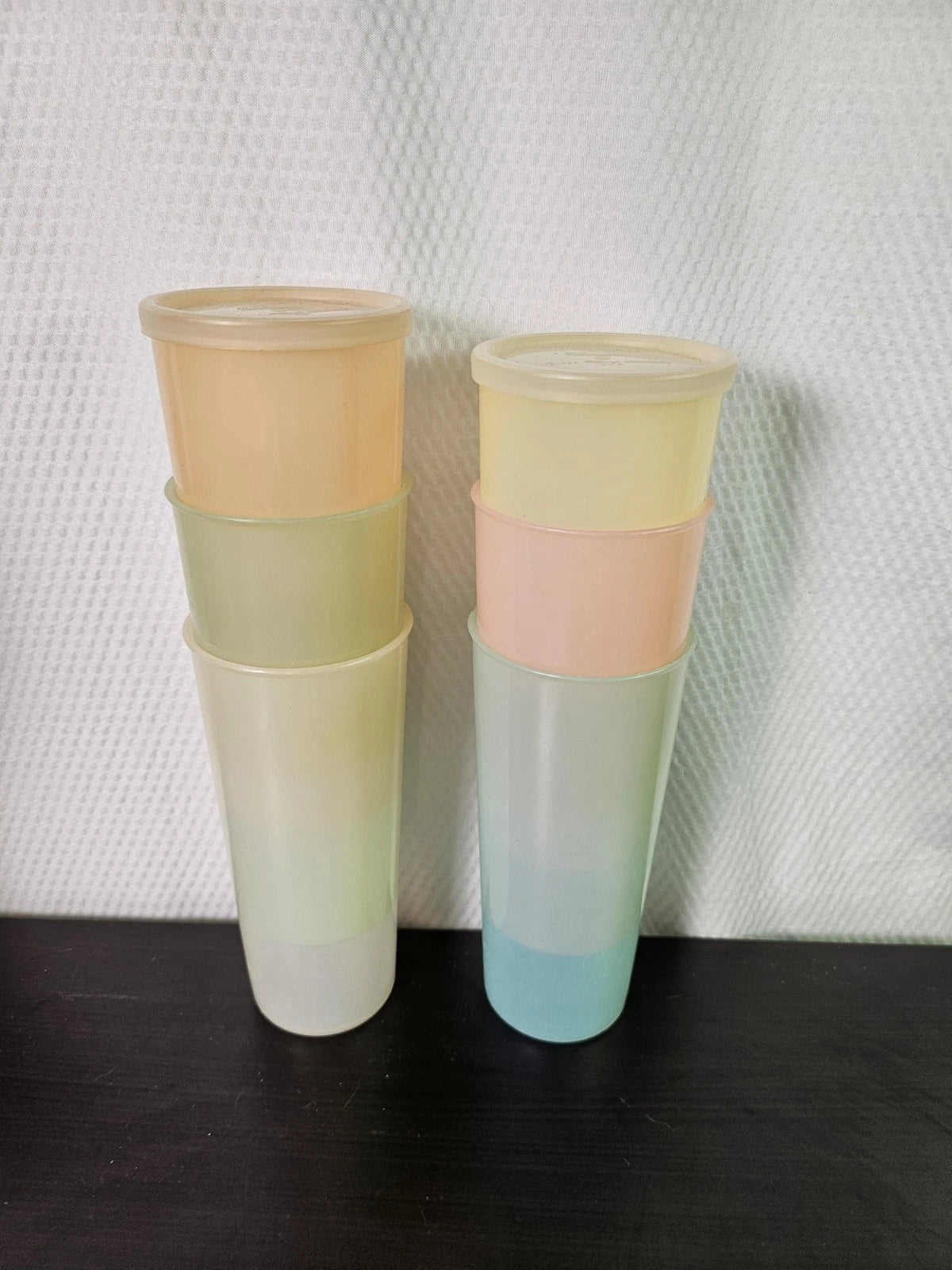 VTG 50’s Tupperware Millionaire Line Pastel Tumbler Cups Set of 6 & 2 Lids | eBay