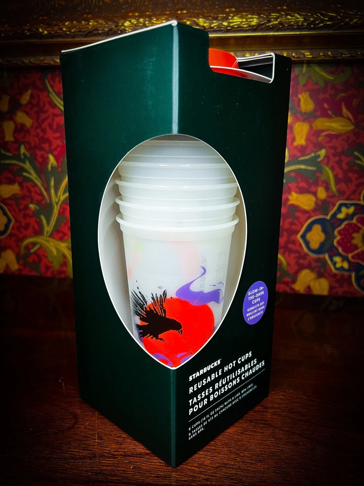 Starbucks Halloween 2022 Set Of 6 Reusable Glow In The Dark Hot Cups SEALED RARE | eBay