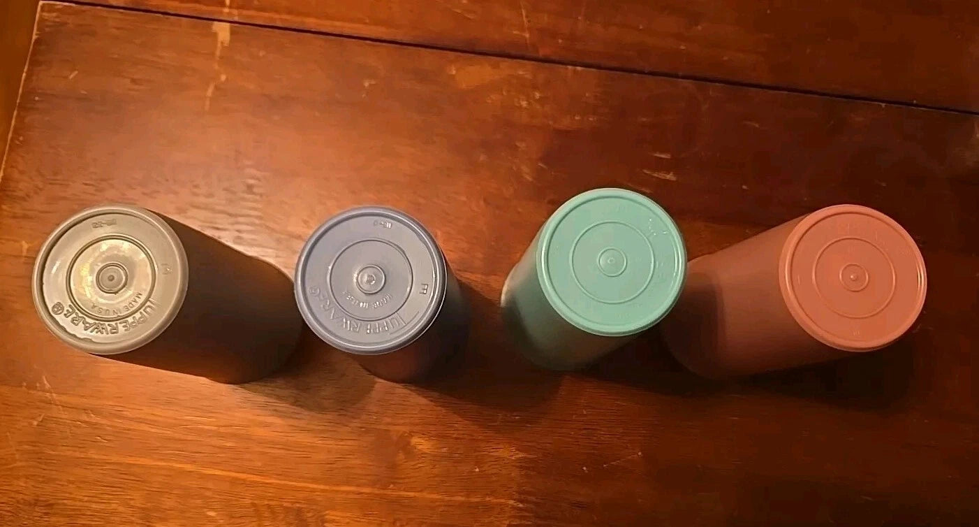 Set of 4 Vintage Tupperware Pastel Tumblers 116 5 6 7 33 Cups In Blue Pink Gray | eBay