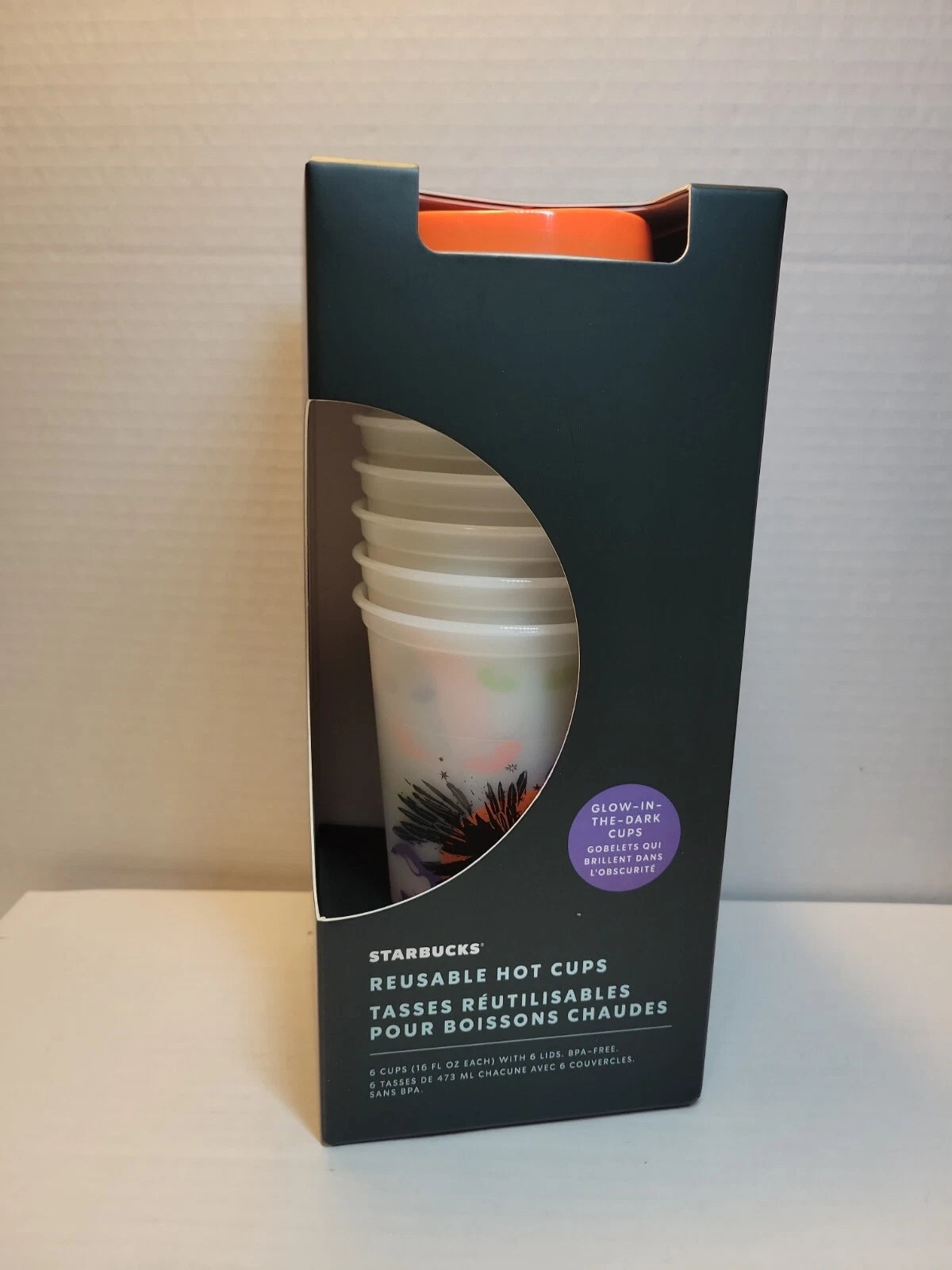 Starbucks Halloween 2022 6 Reusable Glow In The Dark Hot Cups NEW Release BB8 | eBay