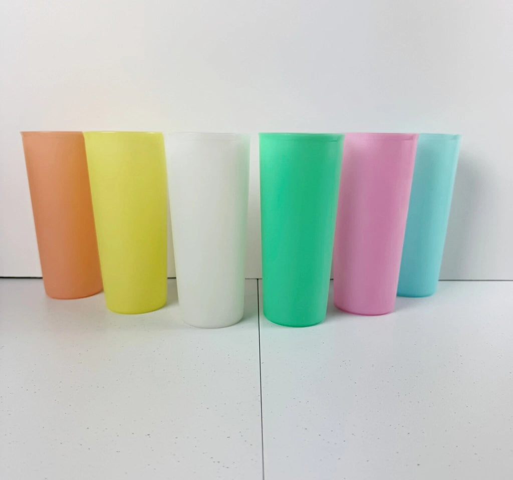 6 Vintage Pastel Tupperware Tumbler 16oz Plastic Cups #107 New Old Stock MINT | eBay