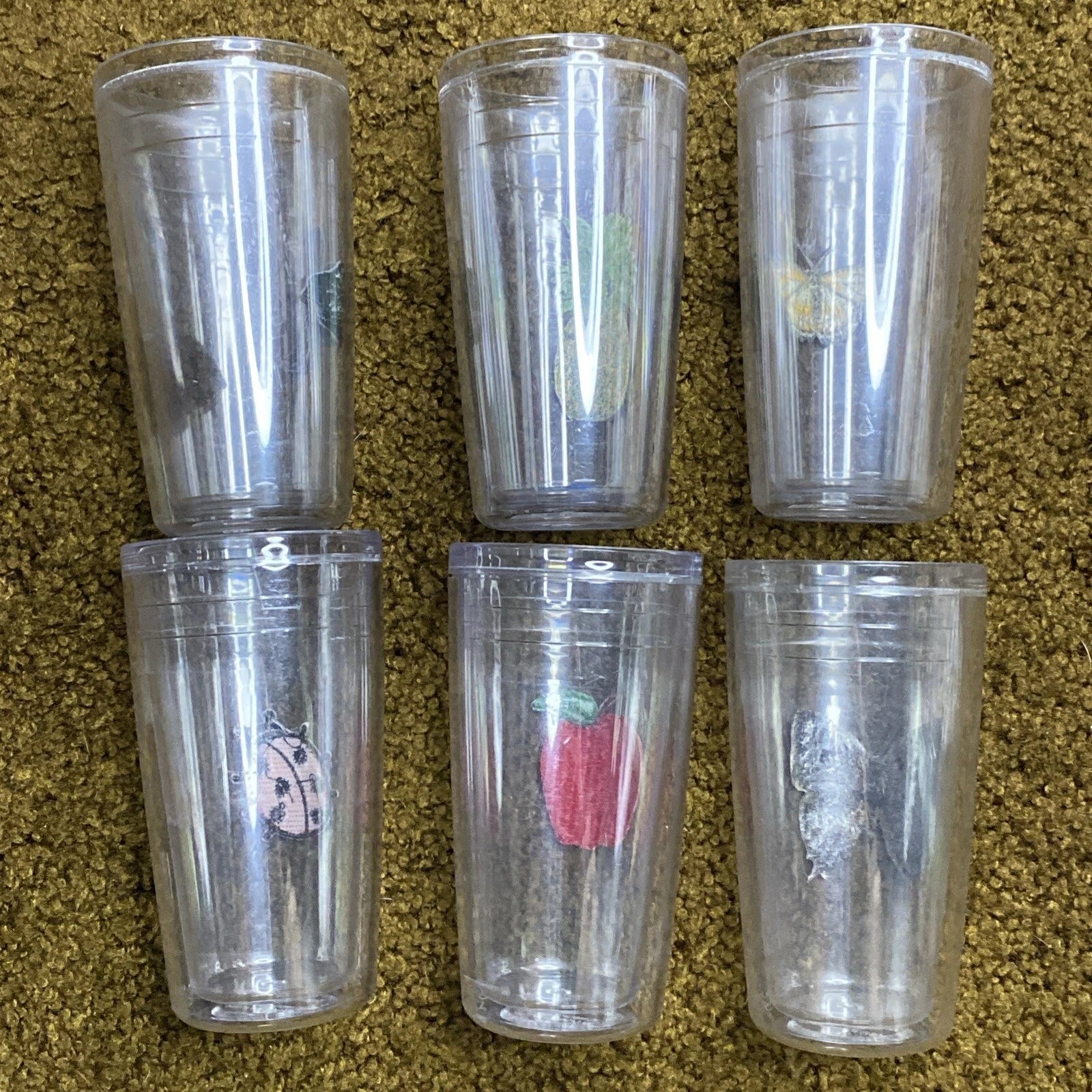 VTG Signature USA Tumblers Butterfly Loon Ladybug Pineapple Apple Patch LOT 6 | eBay