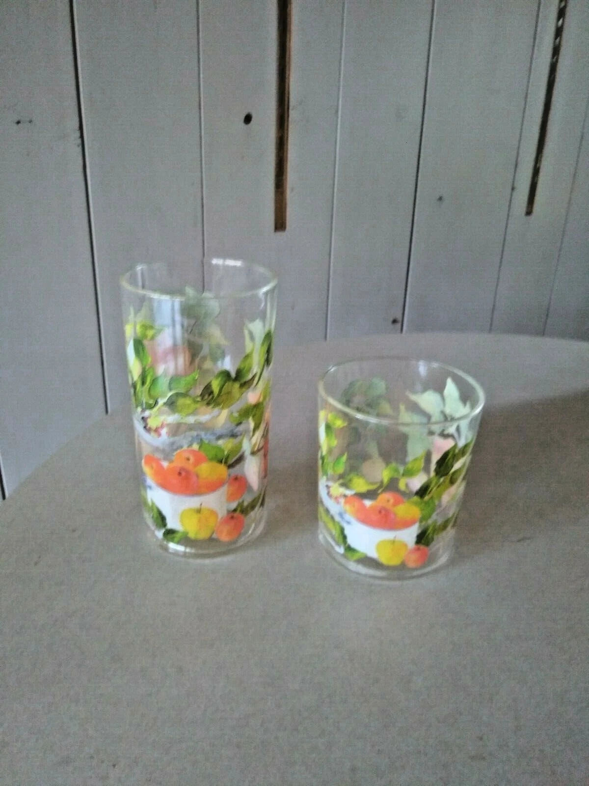 Keller Charles Phila PA Made exclusively Twelve Glasses Unique Fruit Design New | eBay