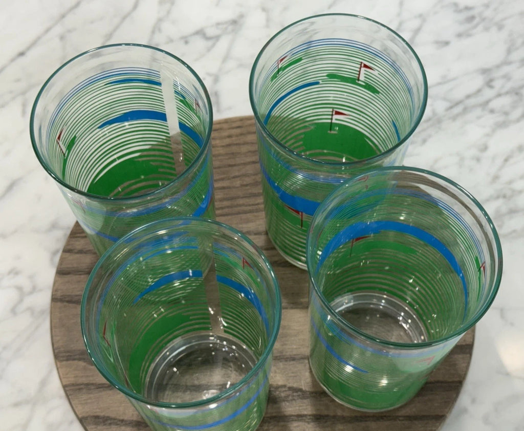 RARE 1985 Edgar Watkins MCM GOLF Acrylic Tumblers by Thermo-Serv Set / 4 | eBay