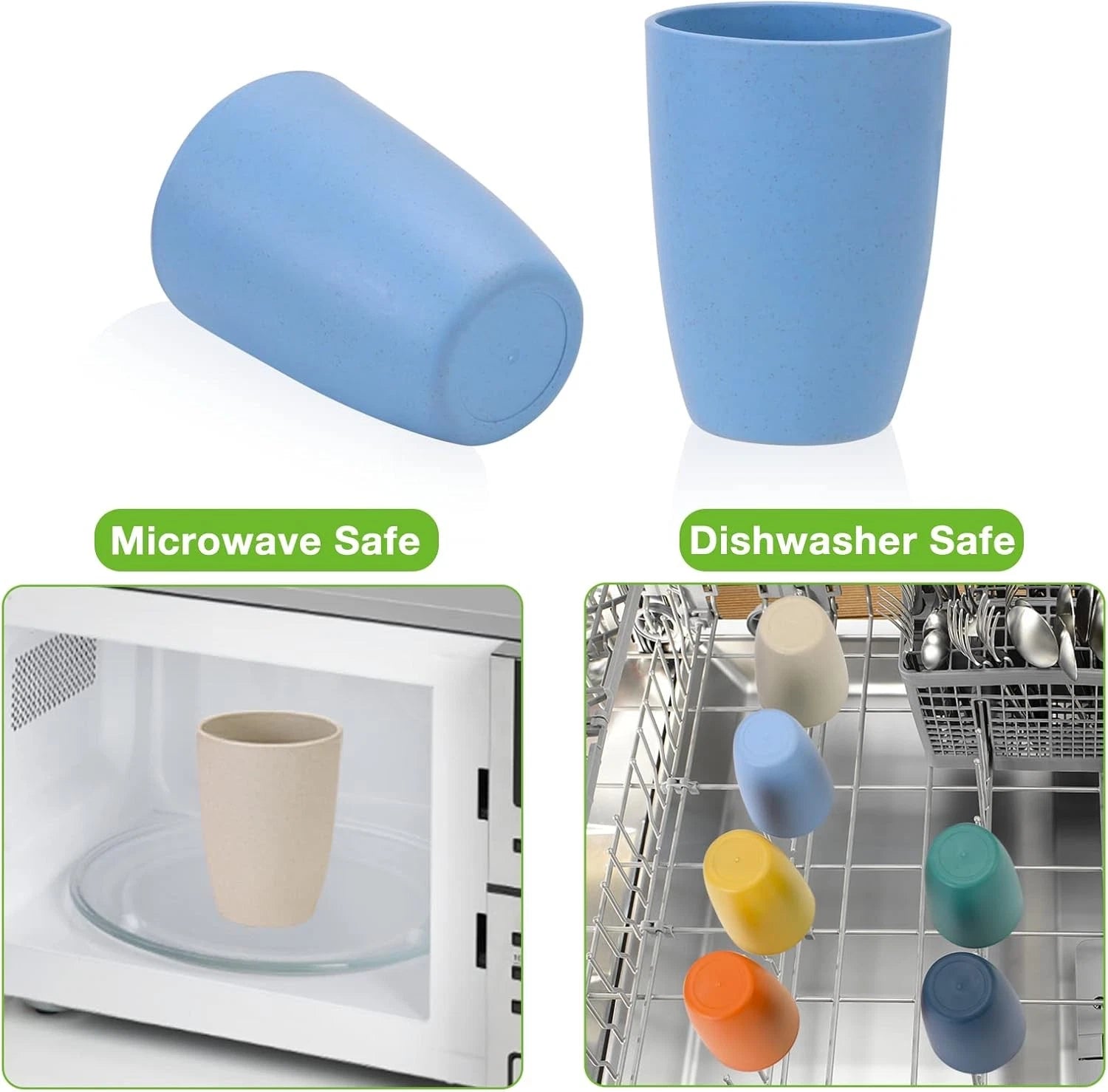 Mfacoy Wheat Straw Cups Set of 6, 20 oz Unbreakable 20 OZ, [Multiple] | eBay