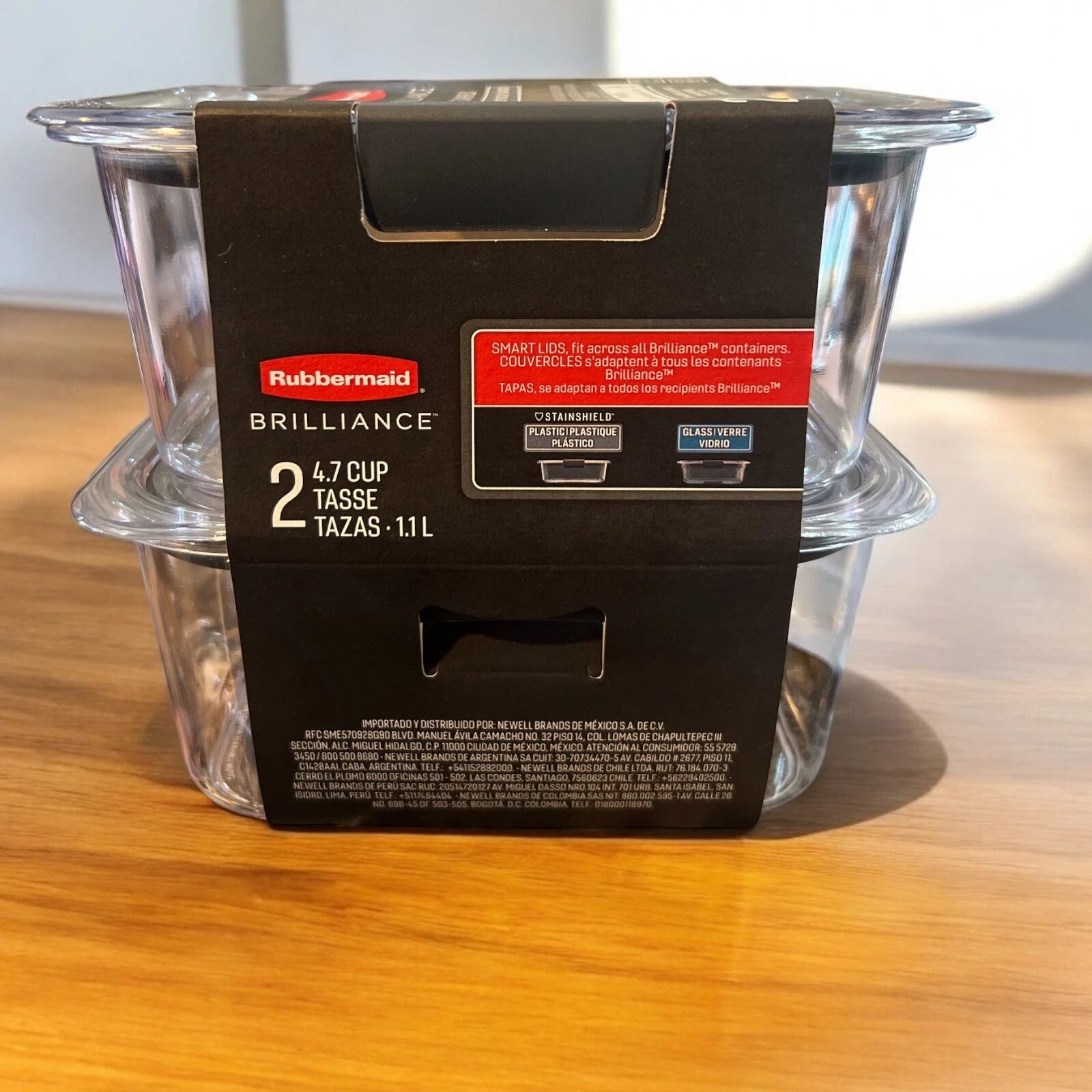 Rubbermaid Brilliance 4.7 Cup Medium Stain-Proof Food Storage Container Set of 2 | eBay