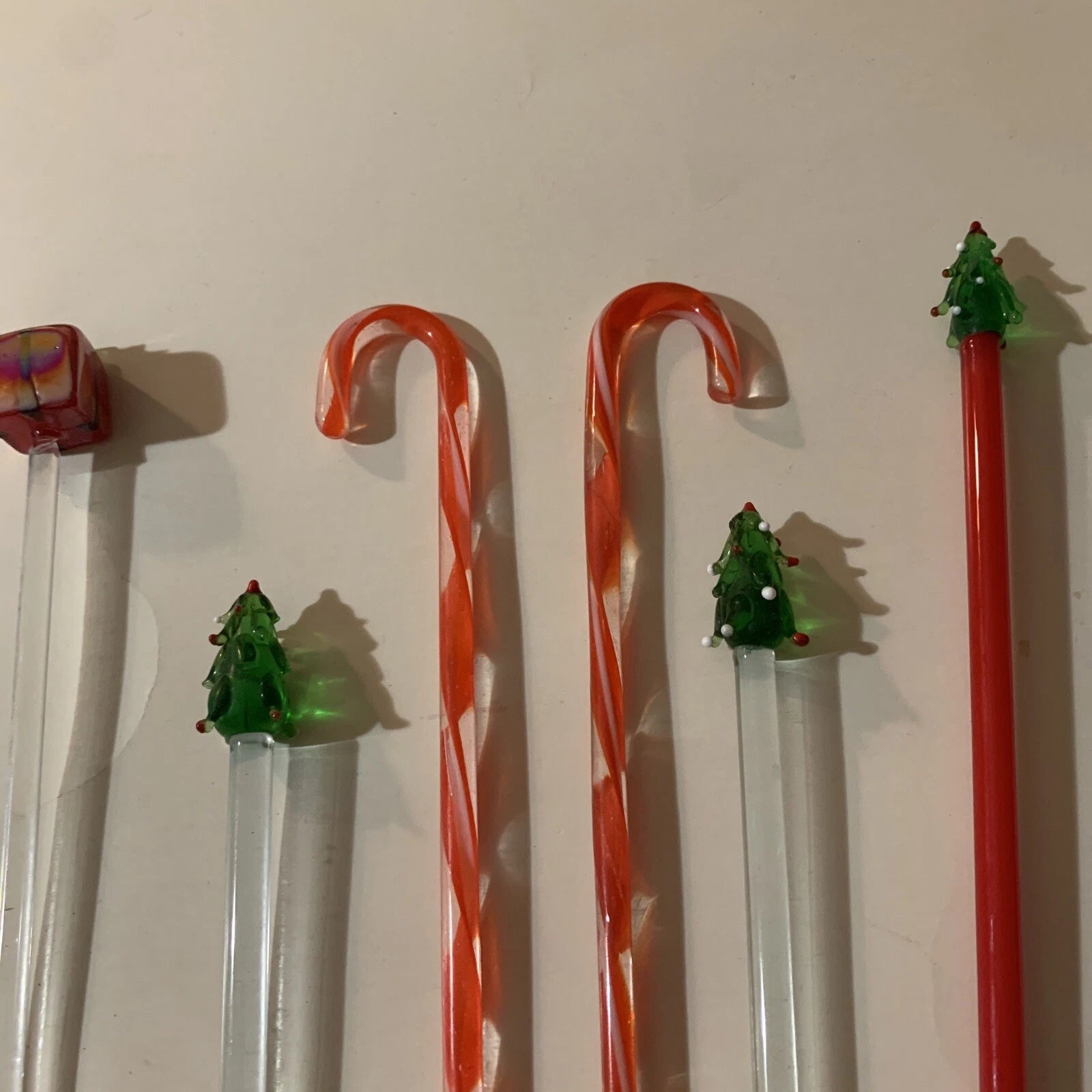 Set of Six Vintage Christmas Holiday Cheer Drink Stirs. | eBay