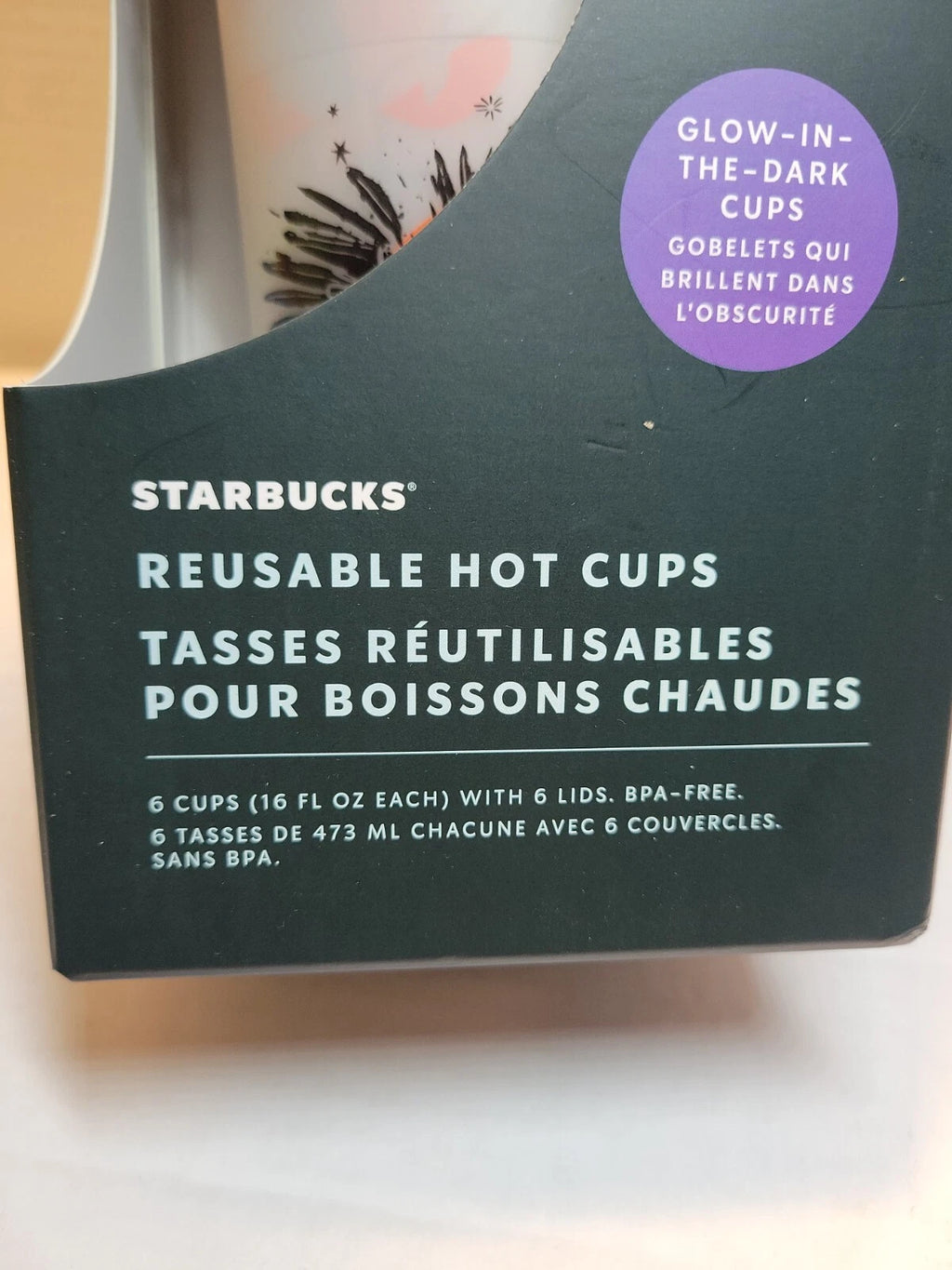 Starbucks Halloween 2022 6 Reusable Glow In The Dark Hot Cups NEW Release BB8 | eBay