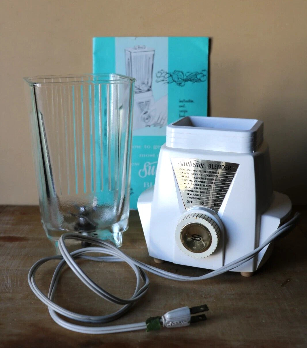 Sunbeam Automatic Blender Model BL. PAT. PENDING w/ Owners Manual Vintage | eBay