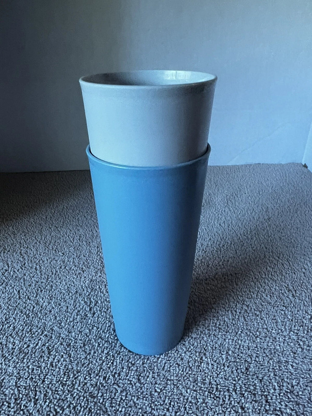 2 Tupperware 1348 16oz Tumblers Blue And Gray | eBay