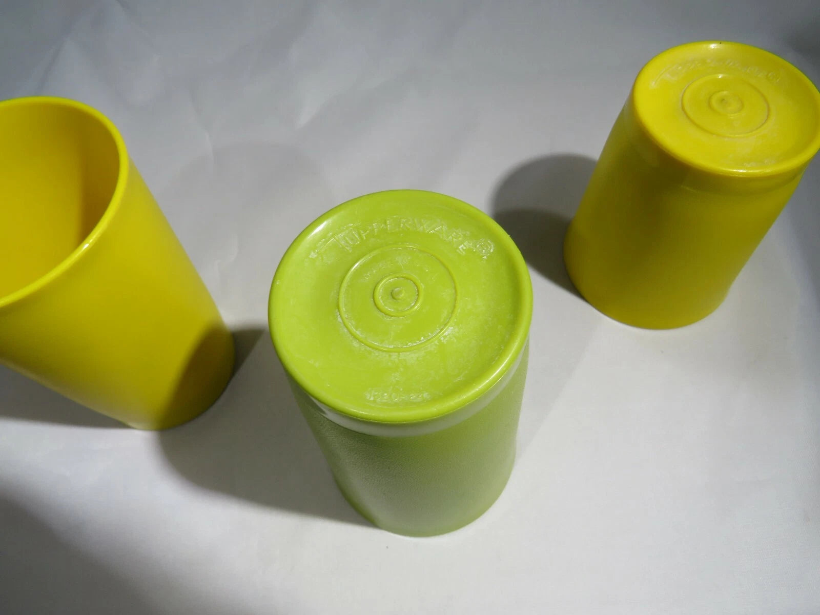 Vtg. Tupperware 1320 &1251 Harvest 8 & 6 oz Tumblers Cups Lot Of 3 Green Yellow | eBay