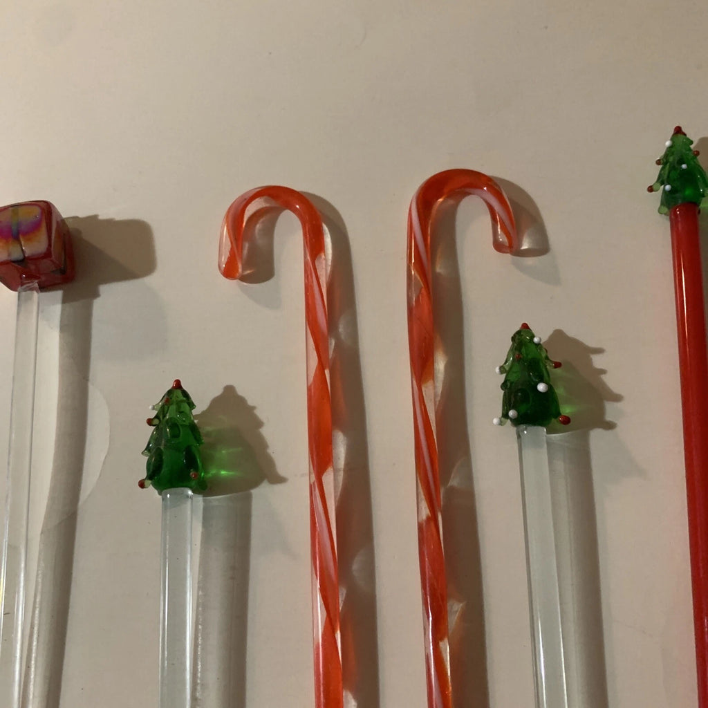 Set of Six Vintage Christmas Holiday Cheer Drink Stirs. | eBay